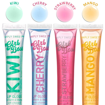 12-Piece Clear Lip Gloss Oil Set – Hydrating Vitamin E Lip Oils with Flavors