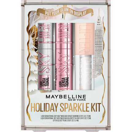 Lash Sensational Holiday Makeup Kit – Sky High Mascara, Glitter Mascara & Lifter Gloss Gift Set