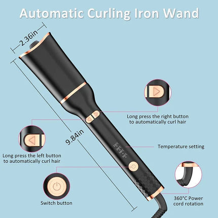 OGSSEN™ Professional Automatic Ceramic Hair Curler for Effortless Waves