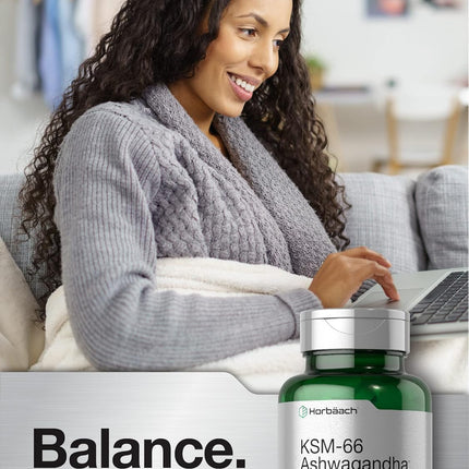 KSM-66® Ashwagandha with L-Theanine – 60 Coated Caplets, Vegan, Non-GMO & Gluten-Free
