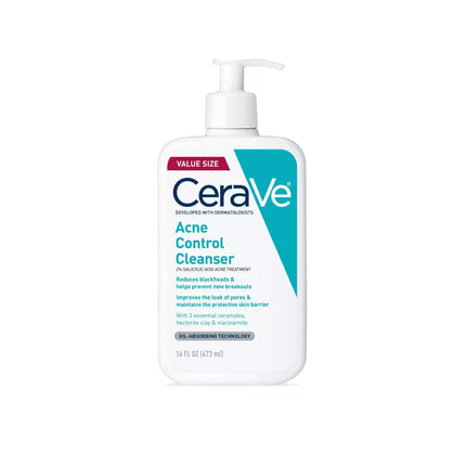 CeraVe Acne Control Cleanser – 2% Salicylic Acid