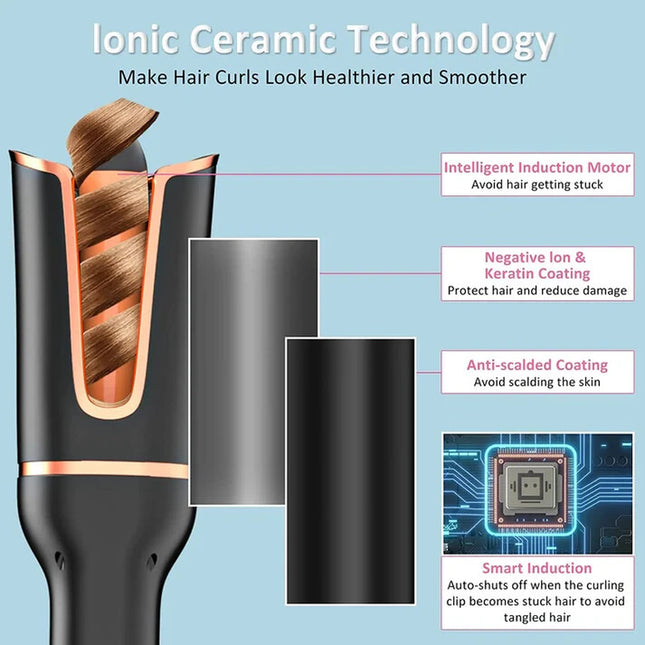OGSSEN™ Professional Automatic Ceramic Hair Curler for Effortless Waves