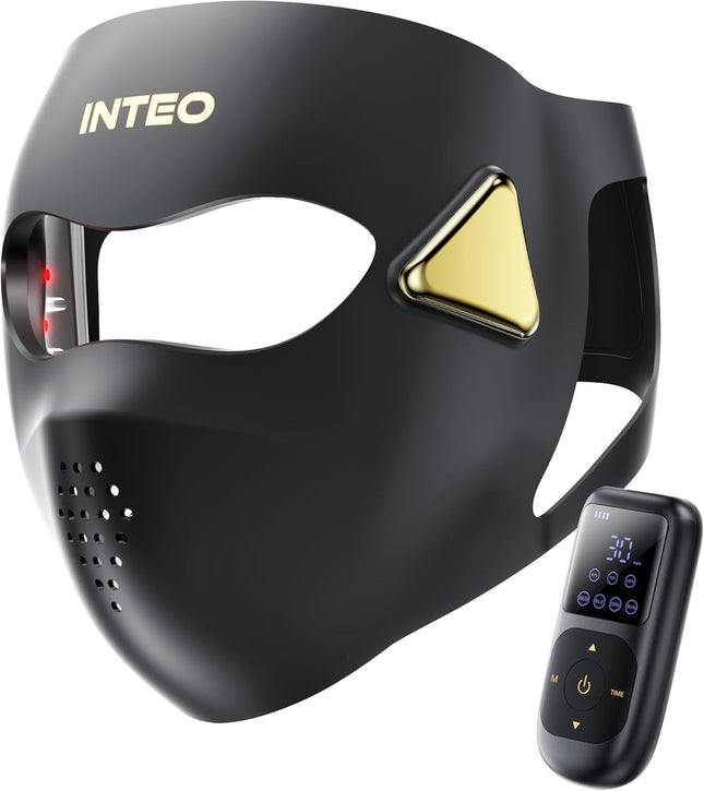 INTEO LED Light Therapy Face Mask – 4-Mode Facial Mask with Red, Blue, Orange & Near-Infrared Light