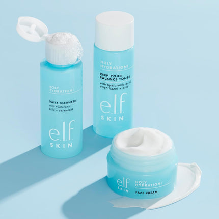 Holy Hydration! The Essentials Mini Kit – Cleanser, Toner & Moisturizer, TSA-Friendly Skincare Set