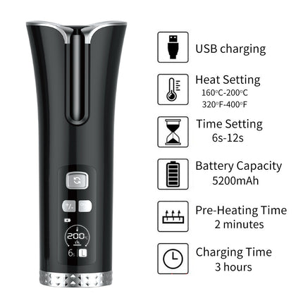 OGSSEN™ Cordless Automatic Hair Curler with LCD Display