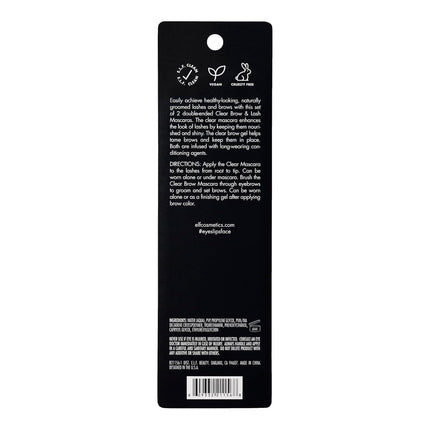 Clear Lash & Brow Mascara – Conditioning Clear Gel for Grooming, Defining & Separating, Long-Lasting, Vegan & Cruelty-Free, 2-Pack