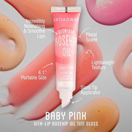 Broadway Vita-Lip Tinted & Clear Lip Gloss Set – 11 Pack Hydrating High-Shine Glosses with Vitamin Oils, Rosehip & Coconut Oil