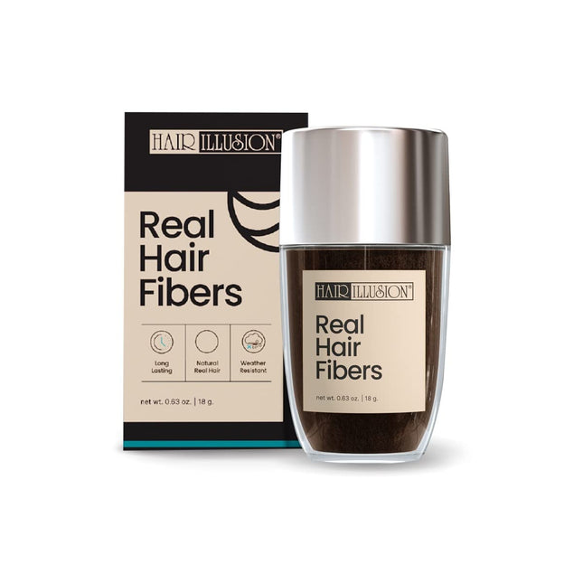HAIR ILLUSION Dark Brown Fibers 18g.