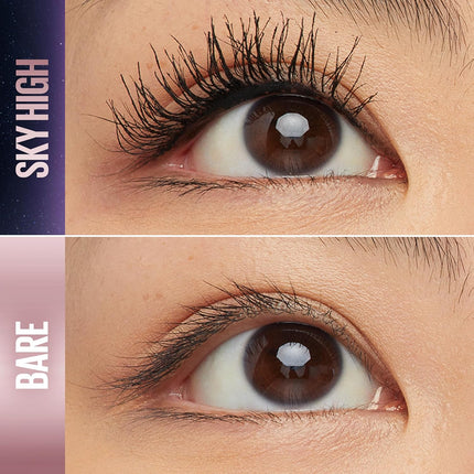 Lash Sensational Sky High Washable Mascara – Volumizing, Lengthening, Defining & Curling, Buildable Formula, Blackest Black