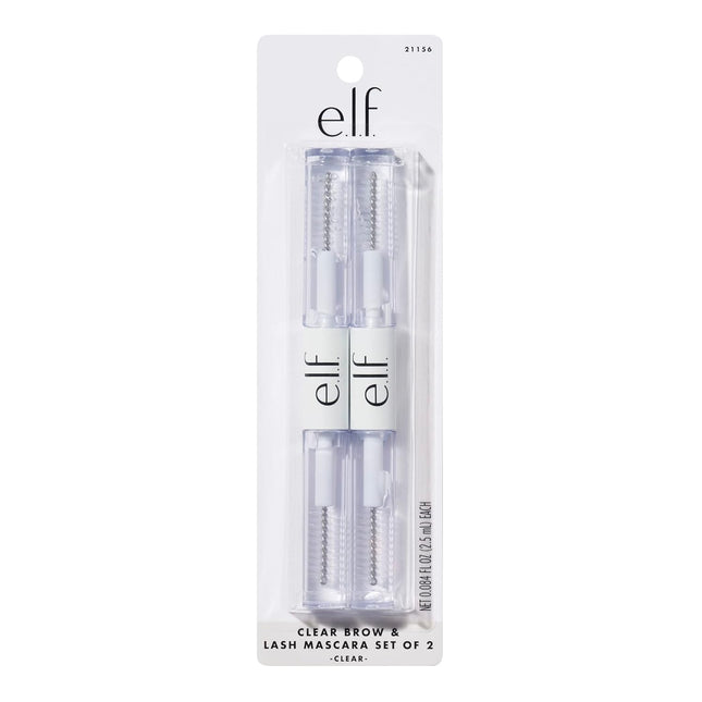 Clear Lash & Brow Mascara – Conditioning Clear Gel for Grooming, Defining & Separating, Long-Lasting, Vegan & Cruelty-Free, 2-Pack