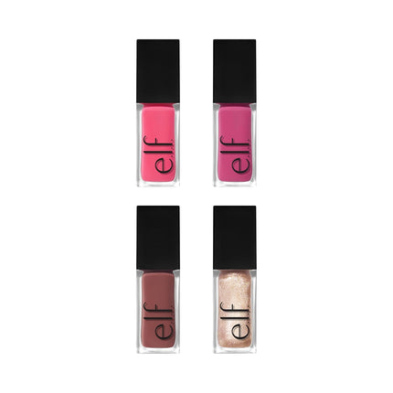 Glow Reviver Plumping Lip Oil Kit – Nourishing Tinted Lip Oils with Jojoba Oil, High-Shine Finish, Vegan & Cruelty-Free, 4 Shades