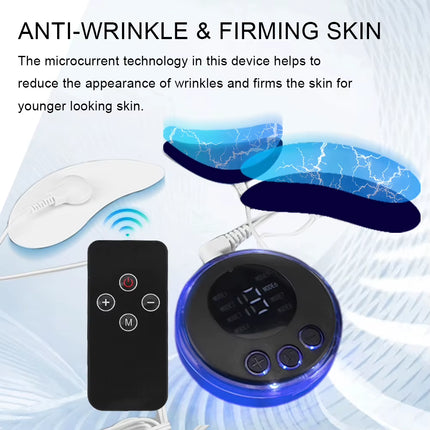 EMS Facial Massager – Microcurrent Face Toning & Tightening Device, USB Rechargeable, 8 Modes & 19 Intensity Levels