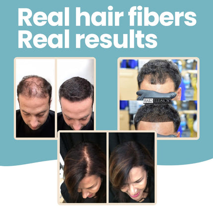 HAIR ILLUSION Dark Brown Fibers 18g.