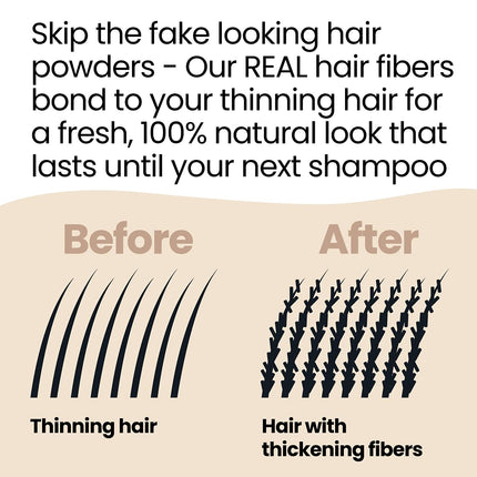 HAIR ILLUSION Dark Brown Fibers 18g.