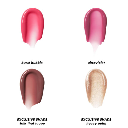 Glow Reviver Plumping Lip Oil Kit – Nourishing Tinted Lip Oils with Jojoba Oil, High-Shine Finish, Vegan & Cruelty-Free, 4 Shades