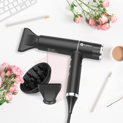 OGSSEN™ Professional Ionic Hair Dryer with Diffuser and High-Speed Motor