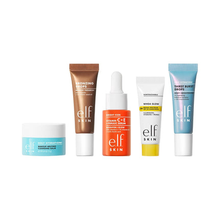 e.l.f. SKIN Best & Obsessed Skincare Kit – 5-Piece Travel-Size Glowy Skin Set