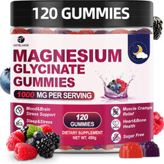Magnesium Glycinate Gummies 1000 Mg for Women and Men