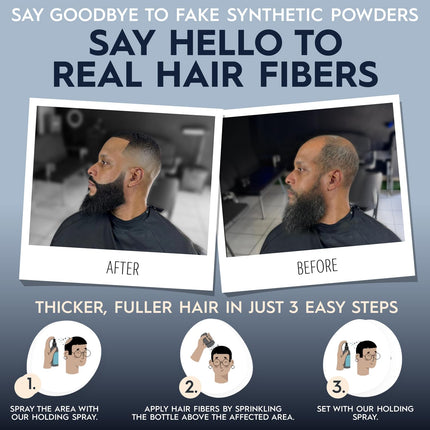 HAIR ILLUSION Black Fibers 18g.