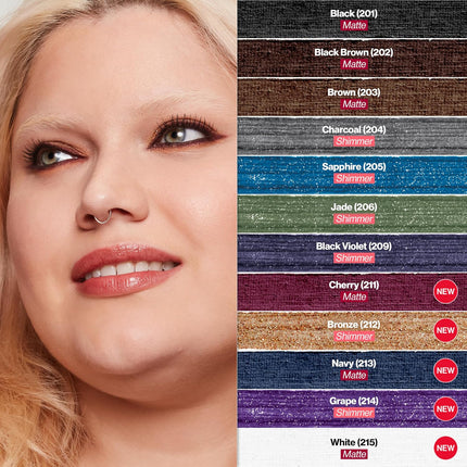 ColorStay Waterproof Eyeliner Pencil – Smudge-Proof, with Built-In Sharpener, Black 201, 2 Pack