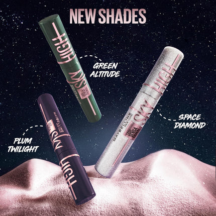 Lash Sensational Sky High Washable Mascara – Volumizing, Lengthening, Defining & Curling, Buildable Formula, Blackest Black