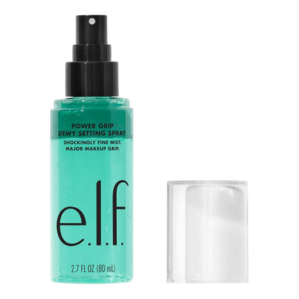 Power Grip Dewy Setting Spray – Ultra-Fine Mist with Hyaluronic Acid, Hydrating Dewy Finish, Vegan & Cruelty-Free