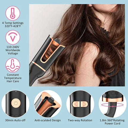 OGSSEN™ Professional Automatic Ceramic Hair Curler for Effortless Waves