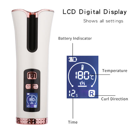 OGSSEN™ Cordless Automatic Hair Curler with LCD Display