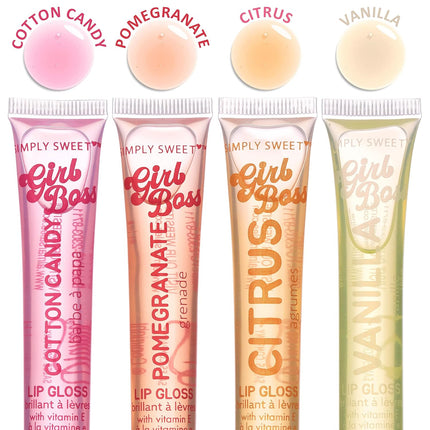 12-Piece Clear Lip Gloss Oil Set – Hydrating Vitamin E Lip Oils with Flavors