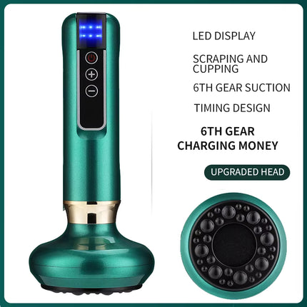 Smart Body Massage Suction Vacuum Cupping Device 6/12 Levels anti Cellulite Heating Cans Back Guasha Scarping Chinese Meridian