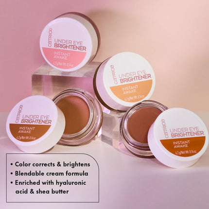Under Eye Brightener – Conceals & Brightens Dark Circles, with Hyaluronic Acid & Shea Butter, Vegan, Cruelty-Free & Paraben-Free (Light Rose 010)