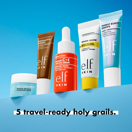 e.l.f. SKIN Best & Obsessed Skincare Kit – 5-Piece Travel-Size Glowy Skin Set