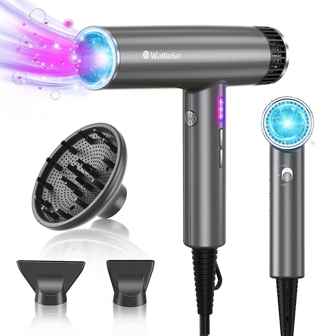 OGSSEN™ Professional Ionic Hair Dryer with Diffuser and High-Speed Motor