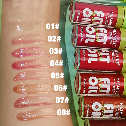 4 Piece Lip Glow Oil Set – Hydrating Tinted Lip Oils for Nourishing Shine & Soft, Plumper-Looking Lips