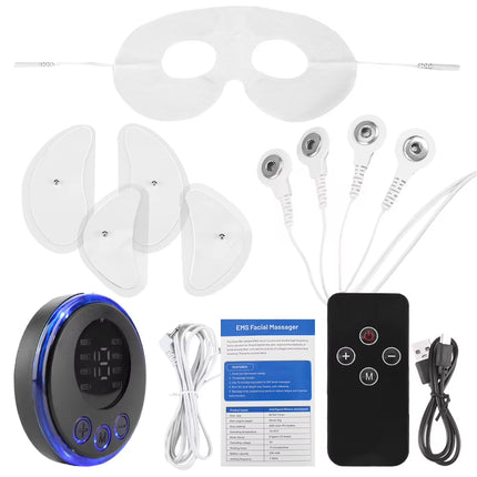 EMS Facial Massager – Microcurrent Face Toning & Tightening Device, USB Rechargeable, 8 Modes & 19 Intensity Levels