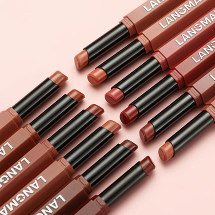 10-Piece Velvet Matte Lipstick Set – Curated Nude & Dark Shades, Soft Matte Finish, Highly Pigmented, Long-Lasting Waterproof Lipsticks