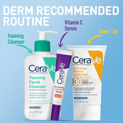 CeraVe Hydrating Mineral Sunscreen Sheer Tint SPF 30.