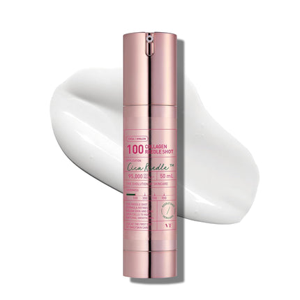 Collagen Reedle Shot 100 Serum with 500Da Collagen Extract & Spicule Microneedling Formula, Korean Skin Booster, 1.69 Fl Oz(50Ml)