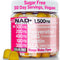 1500Mg NAD+ Sugar Free Gummies - Sugar Free Formula with NR, TMG, ALA, Trans-Resveratrol & Fisetin