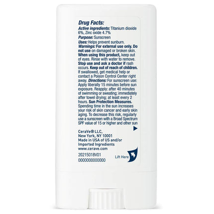 CeraVe Mineral Sunscreen Stick SPF 50