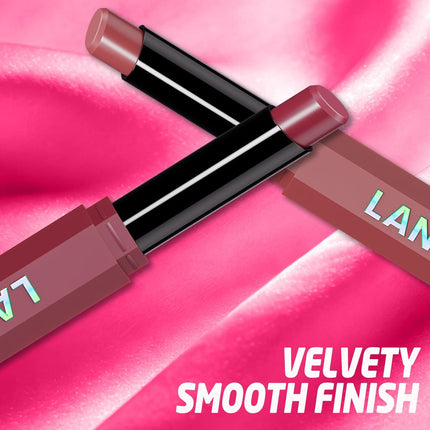 10-Piece Velvet Matte Lipstick Set – Curated Nude & Dark Shades, Soft Matte Finish, Highly Pigmented, Long-Lasting Waterproof Lipsticks