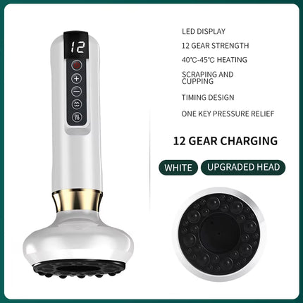 Smart Body Massage Suction Vacuum Cupping Device 6/12 Levels anti Cellulite Heating Cans Back Guasha Scarping Chinese Meridian