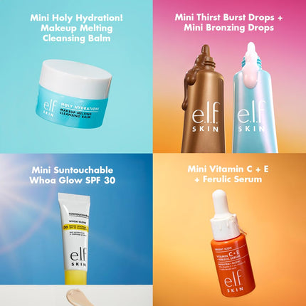 e.l.f. SKIN Best & Obsessed Skincare Kit – 5-Piece Travel-Size Glowy Skin Set
