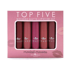 Top Five Mousse Matte Lipstick Set – Modest Mauves