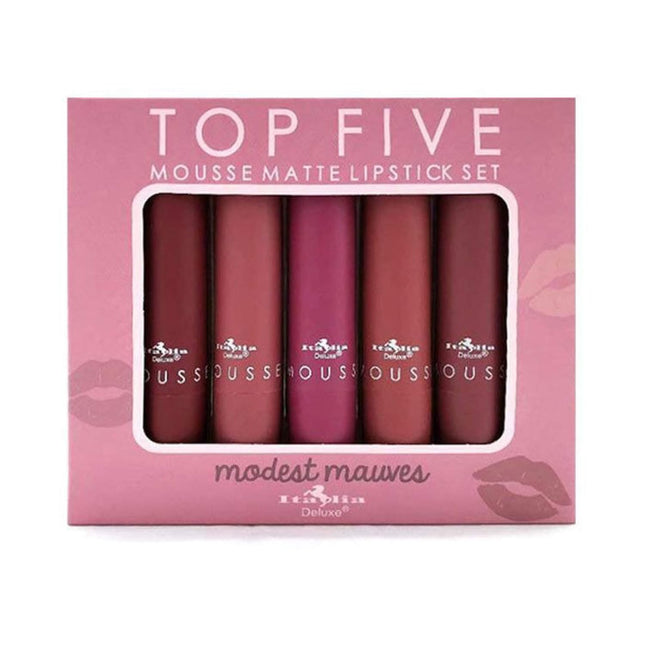 Top Five Mousse Matte Lipstick Set – Modest Mauves