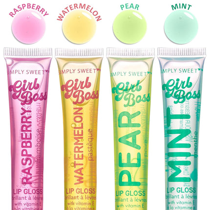 12-Piece Clear Lip Gloss Oil Set – Hydrating Vitamin E Lip Oils with Flavors