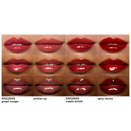 Glossy Lip Stain 4-Day Kit – Long-Lasting Lip Stains with a Sheer Wash of Color & Subtle Gloss Finish, Vegan & Cruelty-Free