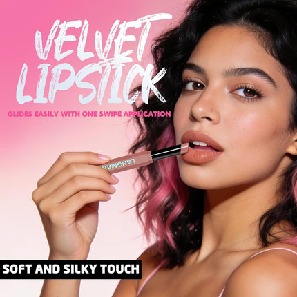 10-Piece Velvet Matte Lipstick Set – Curated Nude & Dark Shades, Soft Matte Finish, Highly Pigmented, Long-Lasting Waterproof Lipsticks
