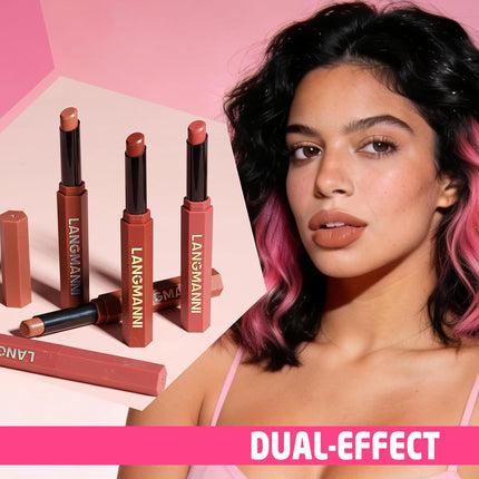 10-Piece Velvet Matte Lipstick Set – Curated Nude & Dark Shades, Soft Matte Finish, Highly Pigmented, Long-Lasting Waterproof Lipsticks