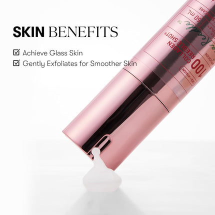 Collagen Reedle Shot 100 Serum with 500Da Collagen Extract & Spicule Microneedling Formula, Korean Skin Booster, 1.69 Fl Oz(50Ml)